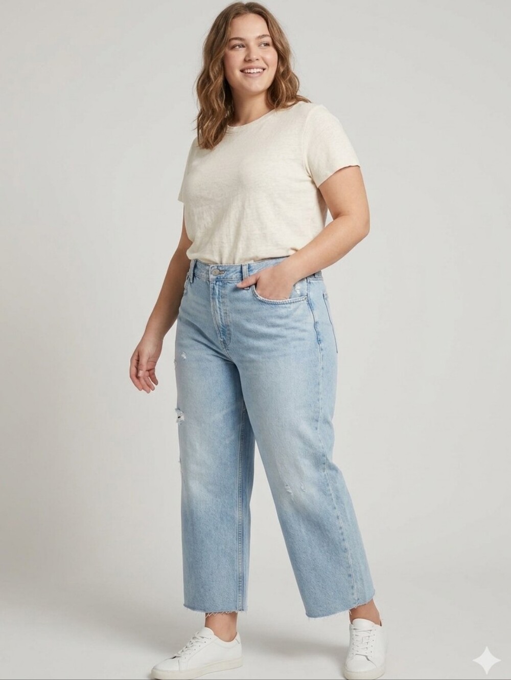 Madewell Low-Slung Baggy Crop Jeans, Size 31